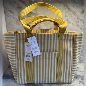 Beis Honey Stripe Vacation Tote Bag NWT Travel Weekender